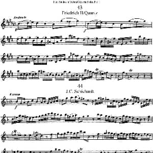 长笛曲谱 | 斯勒新老风格长笛练习重奏曲 第一部分 NO.43 NO.46 Siegfried Thiele S. 斯勒