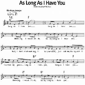 蓝调音乐:As Long As I Have You_外国歌谱