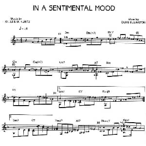 IN A SENTIMENTAL MOOD 吉他谱