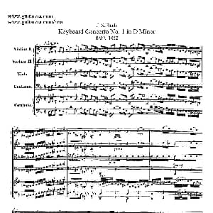 d小调第一号古钢琴协奏曲 BWV 1052 钢琴谱 约翰 塞巴斯蒂安 巴赫原曲 布索尼改编