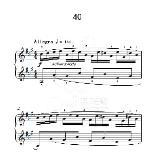 练习曲 40 钢琴谱
