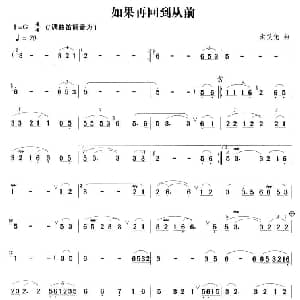 笛子谱 | 如果再回到从前 洪艾伦