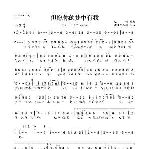 但愿你的梦中有我_歌曲简谱_词曲:孟杨 孟杨