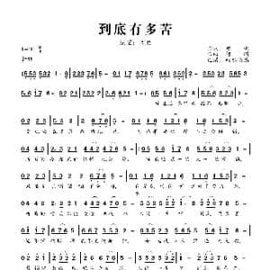 到底有多苦_歌曲简谱_词曲:郝枫 何鹏
