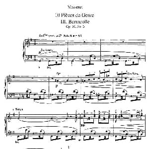 Dix Pièces de Genre Op.10 钢琴谱 朱尔斯 埃米尔 马斯涅