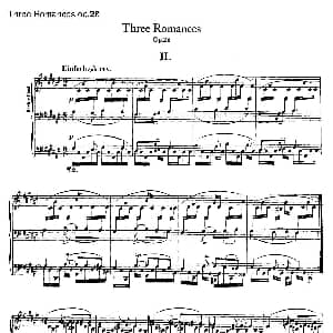 3 Romances Op.28 钢琴谱 罗伯特 舒曼