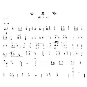 琵琶谱 | 古琴吟