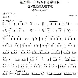 巴乌五级考级曲目 普米族人唱丰收 胡结续