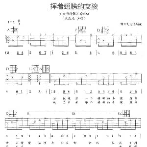 挥着翅膀的女孩 吉他谱 容祖儿
