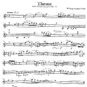 小提琴谱 | THEME 莫扎特作曲版