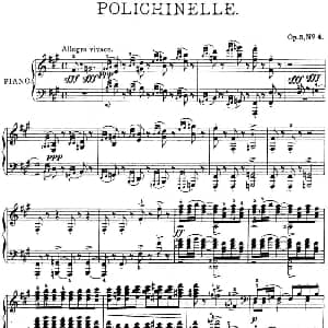 拉赫玛尼诺夫 幻想小品集 Op.3 No.4 小丑 升f小调 钢琴谱 拉赫玛尼诺夫