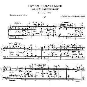 贝多芬钢琴小品 钢琴谱 贝多芬