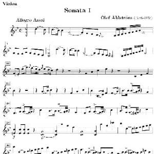 小提琴谱 | Sonata I 阿尔斯顿作曲版 阿尔斯顿