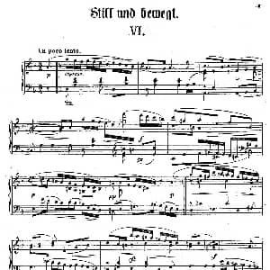 Clavierstucke "Still und Bewegt" Op.24 钢琴谱 德 狄奥多•柯希纳