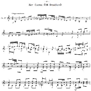 Sor Coste 26 Studies 吉他谱