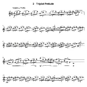 萨克斯谱 | Triplet Prelude 12首现代风格练习曲之2 James Rae