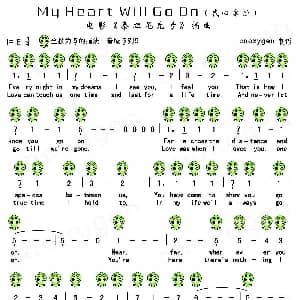 My Heart Will Go On 我心永恒 陶笛谱