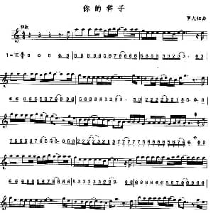 萨克斯谱 | 你的样子 线简谱对照版 罗大佑