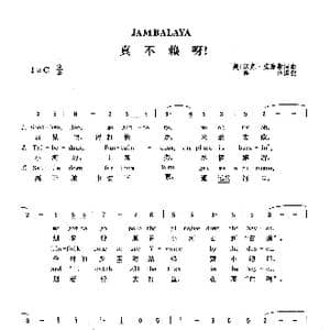 真不赖呀_歌曲简谱_词曲: 美 汉克 威廉斯 美 汉克 威廉斯