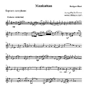 萨克斯谱 | Manhattan Soprano Sax 四重奏高音萨克斯分谱