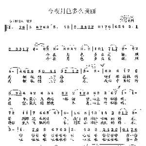 今夜月色多么美丽_歌谱投稿_词曲:李武兵 张遇良