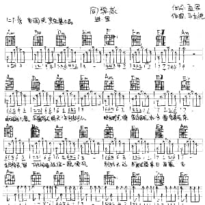 同学录 吉他谱 网友原创 孟军 马立进