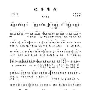 记得有我_歌曲简谱_词曲:吴惠馗 覃艺馨