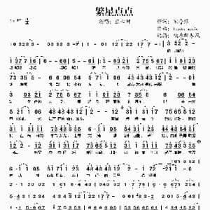 繁星点点_歌谱投稿_词曲:宋普照 leader music