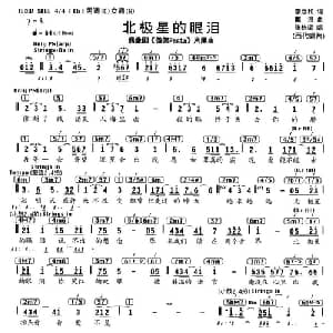 北极星的眼泪_通俗唱法乐谱_词曲:李念和 戴浪