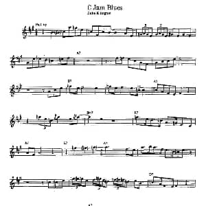 萨克斯谱 | C Jam Blues
