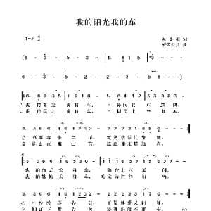 我的阳光我的车_歌谱投稿_词曲:马小波 轻云望月
