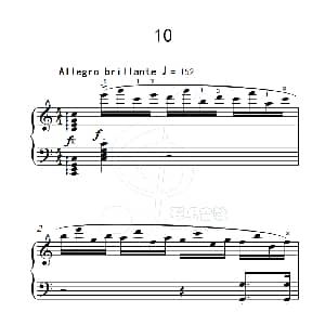 练习曲 10 钢琴谱 克拉莫