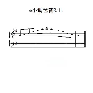 第二级 b小调琶音R H 钢琴谱