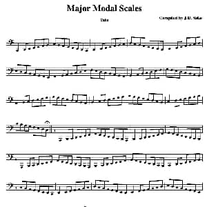 Major Modal Scales Tuba 大号练习教材选曲