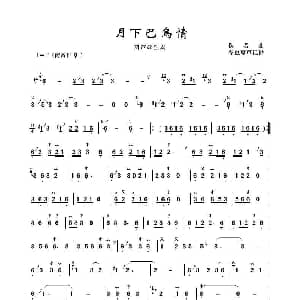 月下巴乌情 冬虫夏草 记谱