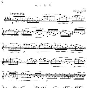 长笛曲谱 | 中高级练习 连奏与清晰吹奏练习 乐曲部分 小快板