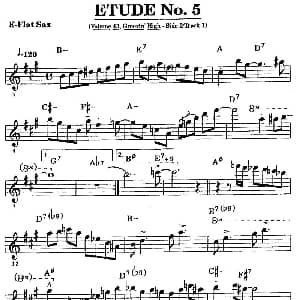 萨克斯谱 | 爵士乐超吹练习曲 五