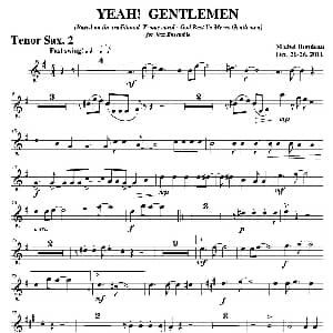 萨克斯谱 | YEAH! GENTLEMEN 第二次中音萨克斯分谱