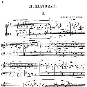 Cinque Miniatures Op.28 钢琴谱 莫里兹 莫什科夫斯基