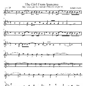 萨克斯谱 | The Girl From Ipanema