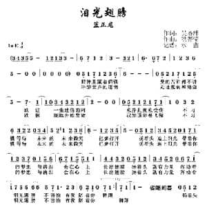 泪光翅膀_歌谱投稿_词曲:吴易纬 洪菁营