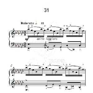 练习曲 31 钢琴谱