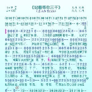 站着等你三千年_歌曲简谱_词曲:王琪 王琪