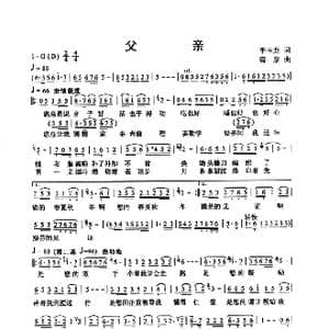 父亲_歌曲简谱_词曲:李玉龙 清泉