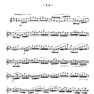 萨克斯谱 | 菲林萨克斯管练习曲 14 弗朗茨 威廉 费林原曲 李志远改编