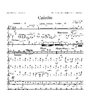 萨克斯谱 | Czardas 查尔达斯 15重奏 3支次中音萨克斯