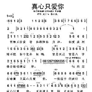 真心只爱你_歌谱投稿