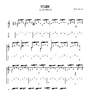 aguado etude 吉他谱 阿瓜多