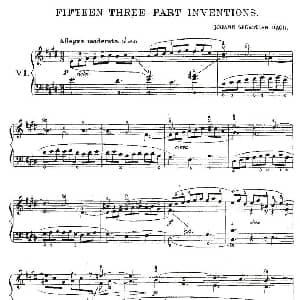 FIFTEEN THREE PART INVETIONS之六 钢琴谱 Bach 巴赫