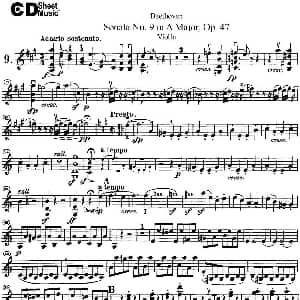 小提琴谱 | Violin Sonata No.9 in A Major Op.47